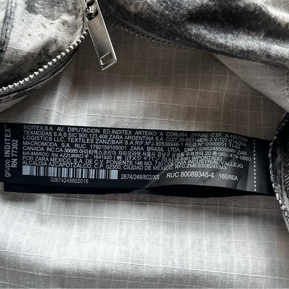 Zara Camo Strapless Zipfront Dress With Zippered Pocketd Small - Picture 11 of 11